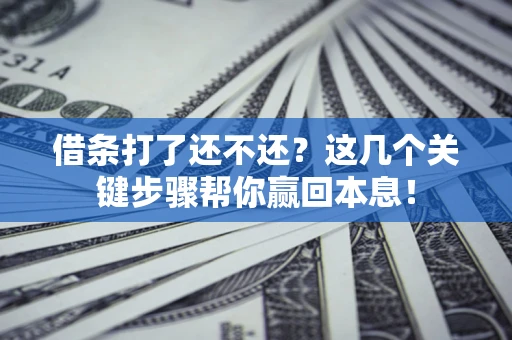 济南借条打了还不还？这几个关键步骤帮你赢回本息！
