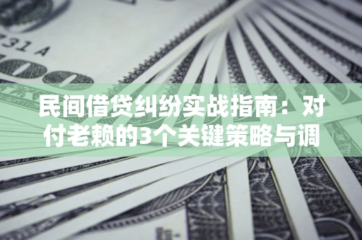 济南民间借贷纠纷实战指南：对付老赖的3个关键策略与调解盲区解析