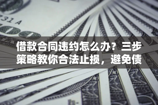 济南借款合同违约怎么办？三步策略教你合法止损，避免债务危机升级
