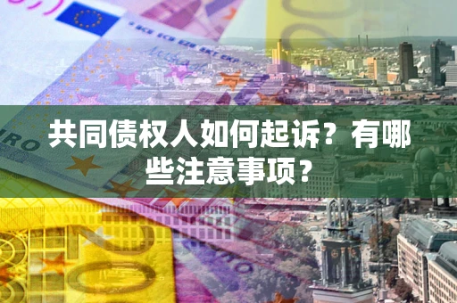 济南共同债权人如何起诉？有哪些注意事项？